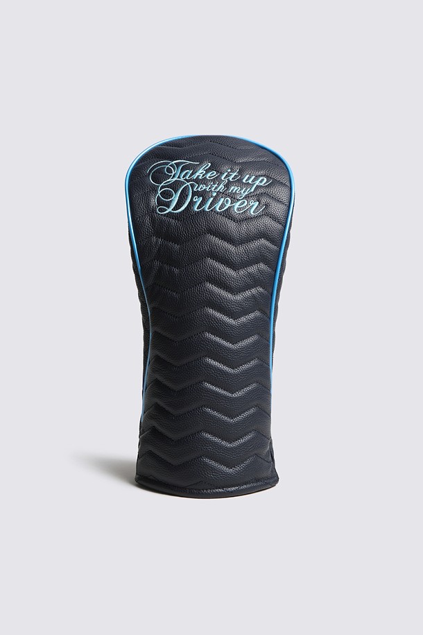 TAKE IT UP WITH MY DRIVER LEATHER HEADCOVER_NAVY-a