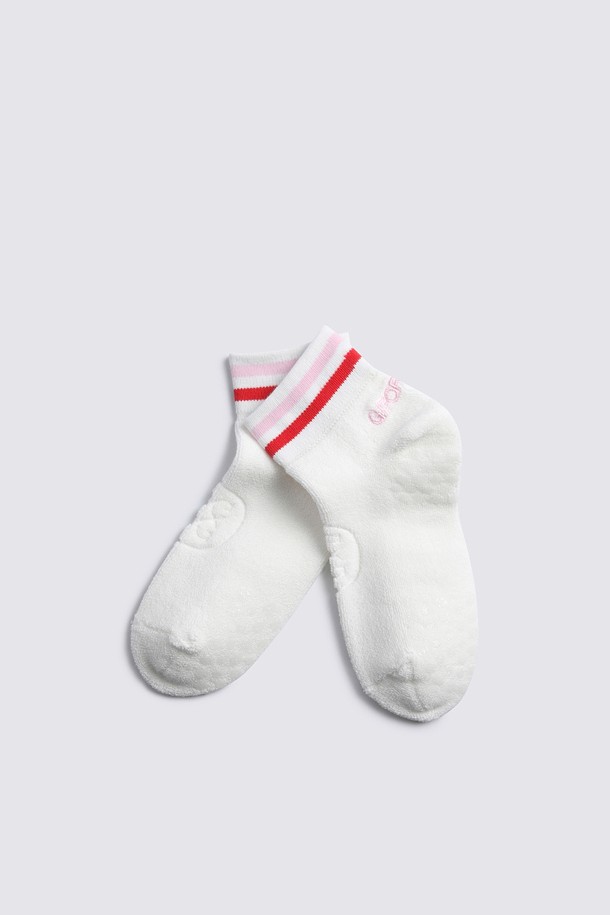 PILE LOW SOCK(WOMEN)_RED-a