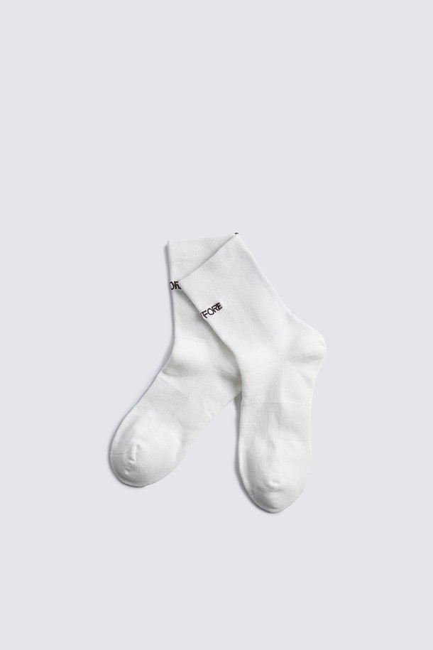 STRIPE MIDDLE SOCK(WOMEN)_BROWN-a