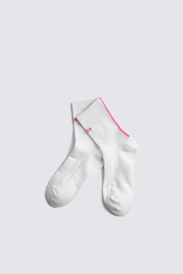 STRIPE MIDDLE SOCK(WOMEN)_PINK-a