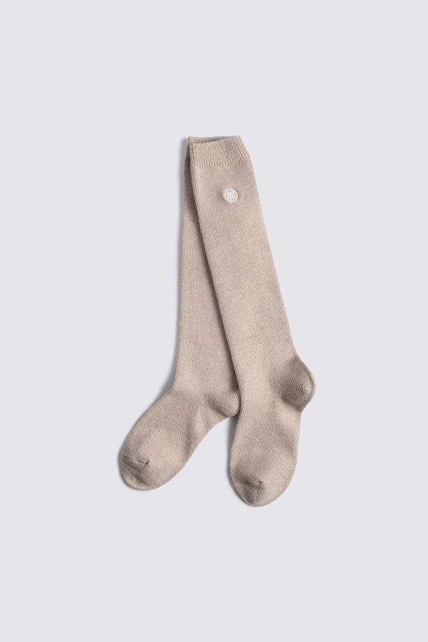 WOOL KNEE SOCK(WOMEN)_BEIGE-a