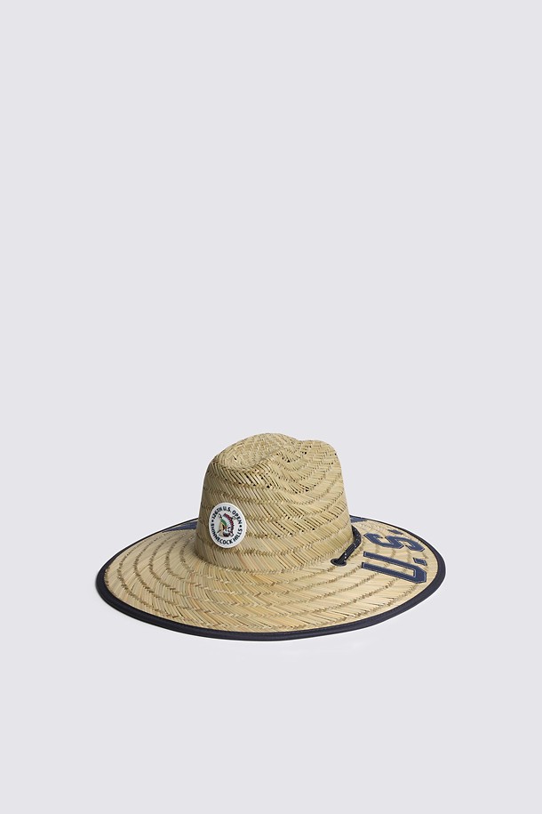 U.S. OPEN 2026 OFFICIAL LOGO STRAW HAT(MEN)_BEIGE-a