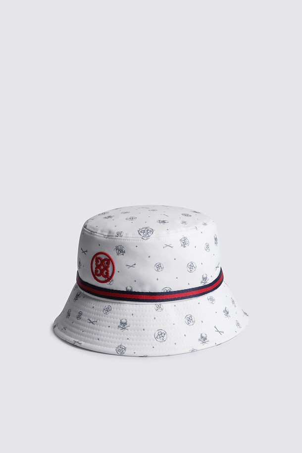 CIRCLE G'S PRINTED HAT_WHITE-a