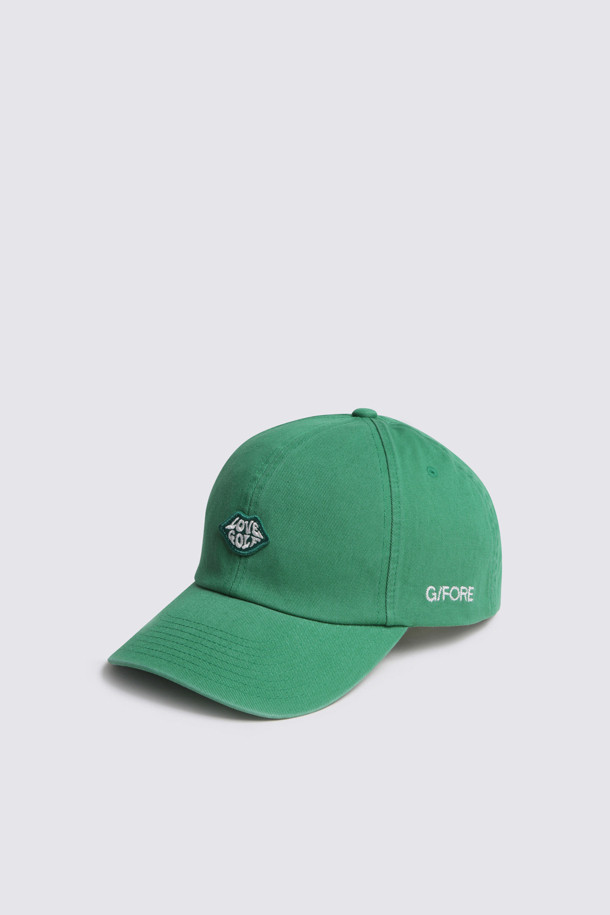 LOVE GOLF LOW PROFILE HAT COLOR LABEL HAT(WOMEN)_GREEN-a