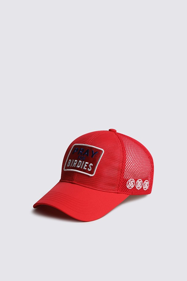 PRAY FOR BIRDIES MESH CAP(WOMEN)					 					 					_RED-a