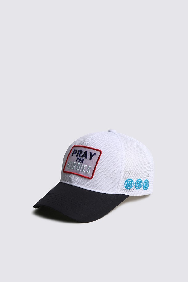 PRAY FOR BIRDIES MESH CAP(WOMEN)					 					 					_WHITE-a