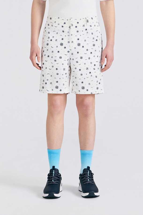 SIDE SLIT SHORT(MEN)					 					 					_WHITE-a