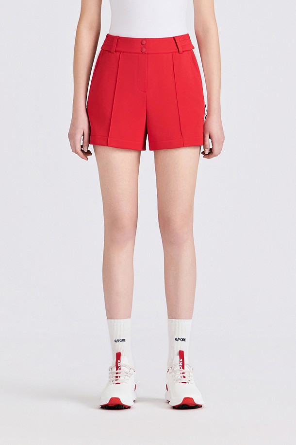 SEMI A-LINE SHORT(WOMEN)_RED-a