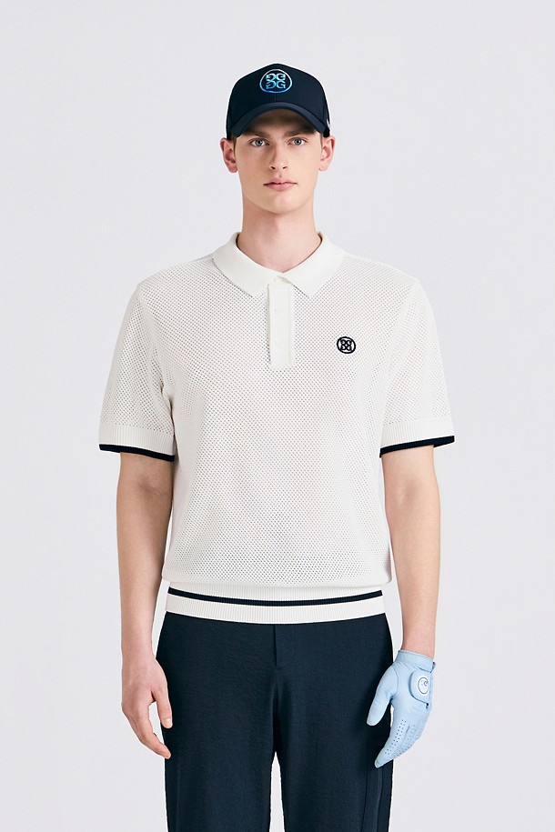 지포어-MEN APPAREL-CROCHET POLO SWEATER(MEN)					 					 					