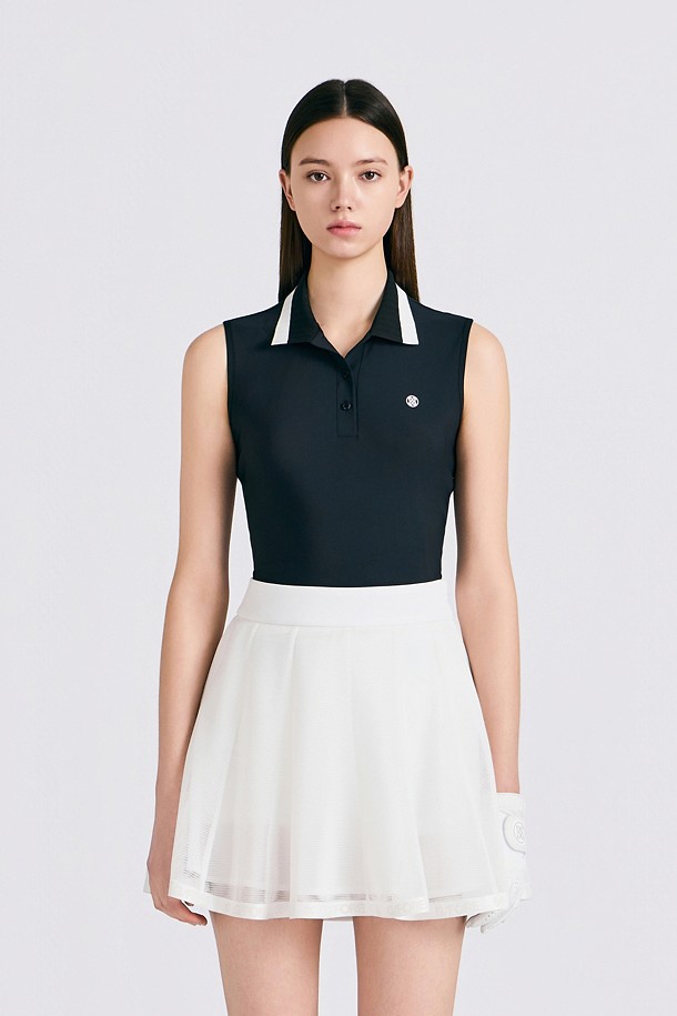 지포어-WOMEN APPAREL-SLEEVELESS POLO(WOMEN)					 					 					