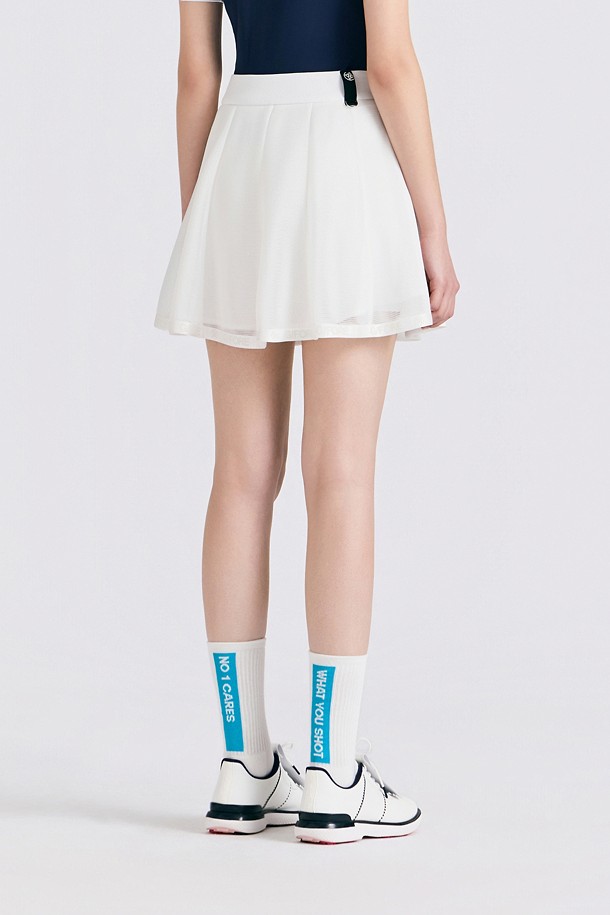 지포어-WOMEN APPAREL-MESH FLARED SKORT(WOMEN)