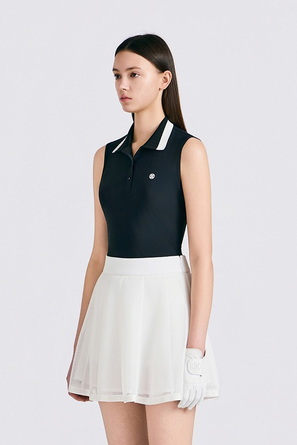 지포어-WOMEN APPAREL-SLEEVELESS POLO(WOMEN)					 					 					