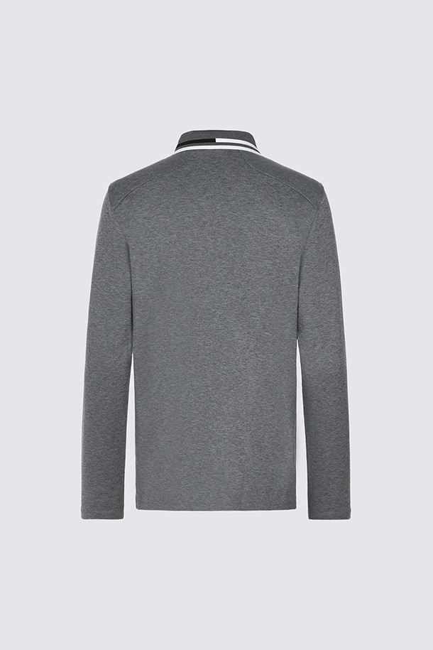 지포어-MEN APPAREL-MÉLANGE LONG SLEEVE POLO(MEN)
