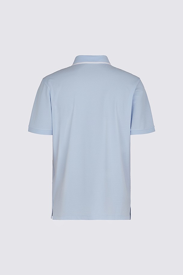 지포어- -JERSEY SEERSUCKER POLO (MEN)					 					 					