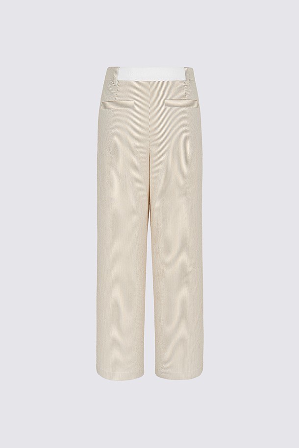 지포어-WOMEN APPAREL-SEERSUCKER WIDE LEG PANT(WOMEN)