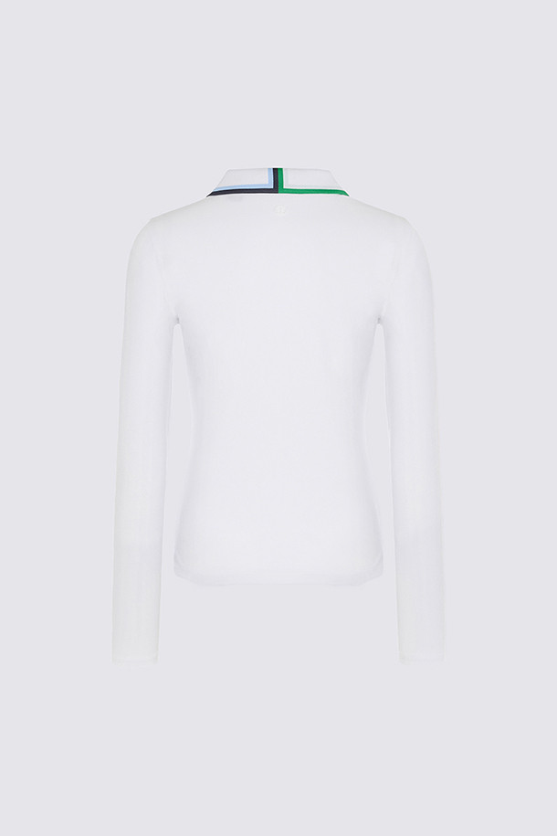 지포어-WOMEN APPAREL-CONTRAST JOHNNY COLLAR TECH NYLON RIB POLO(WOMEN)