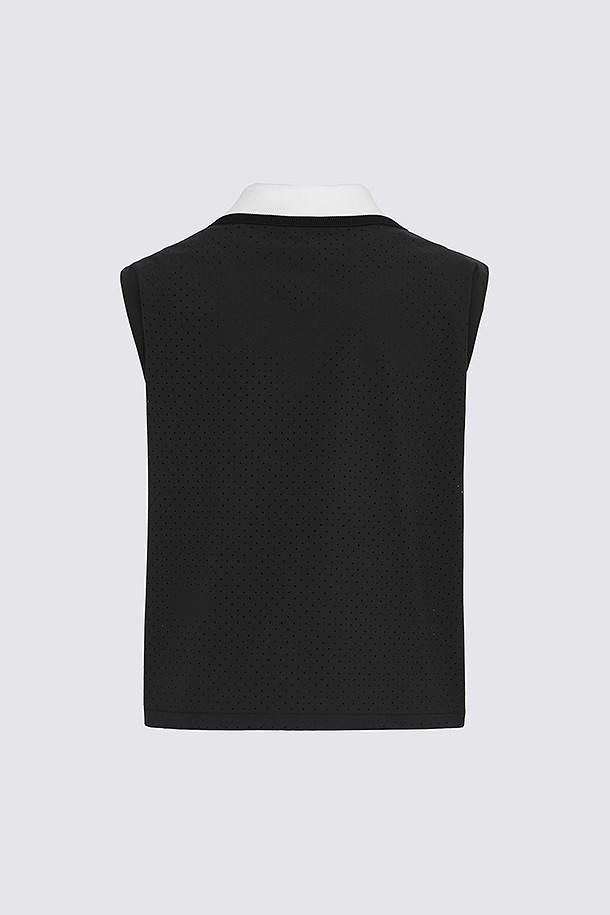 지포어-WOMEN APPAREL-MESH SLEEVELESS POLO(WOMEN)