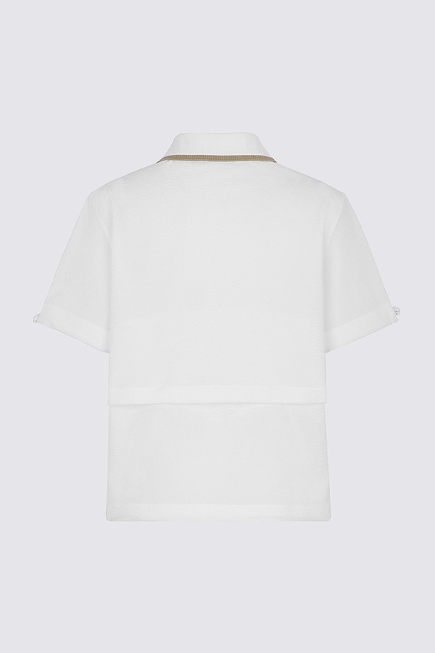 지포어-WOMEN APPAREL-SEERSUCKER POLO(WOMEN)