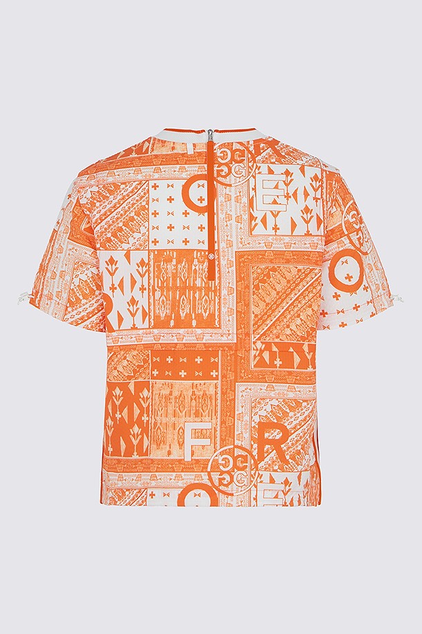 지포어-WOMEN APPAREL-SEERSUCKER PRINTED PULLOVER (WOMEN)				 					 					