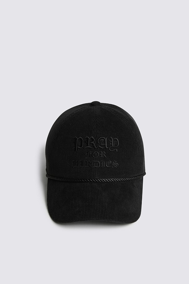 지포어-MEN ACCESSORIES-CORDUROY SLOGAN CAP