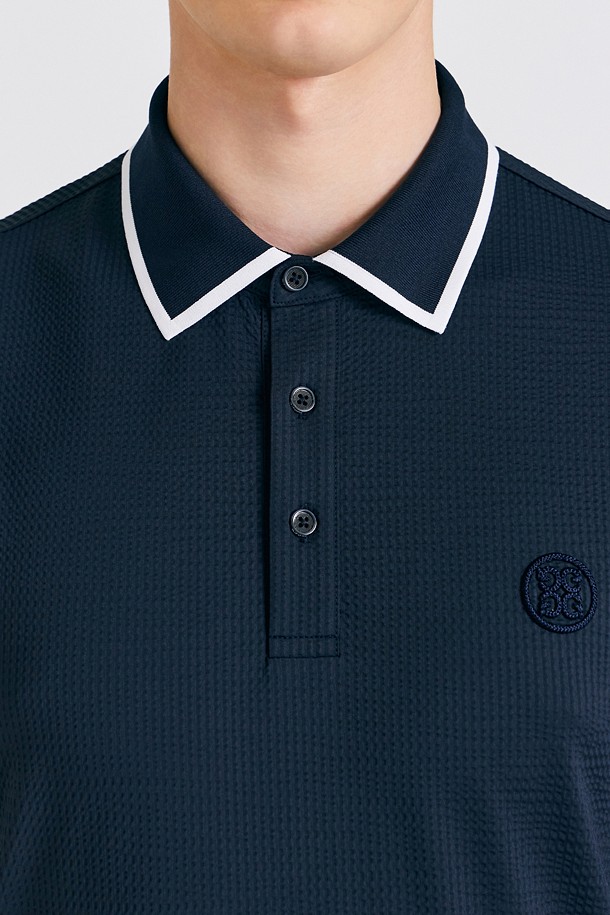 지포어- -JERSEY SEERSUCKER POLO (MEN)					 					 					