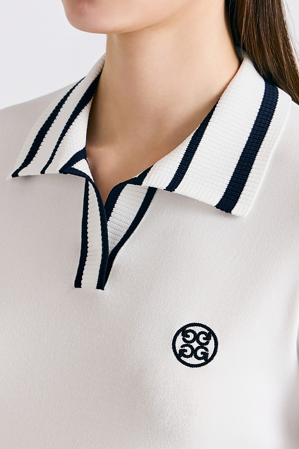 지포어-WOMEN APPAREL-COOL SLEEVE SWEATER POLO(WOMEN)