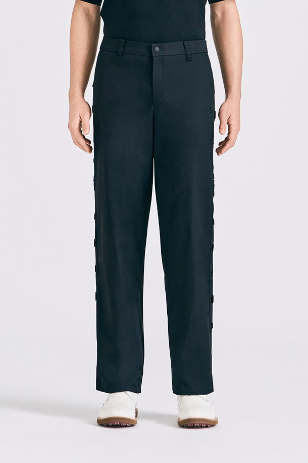 SIDE TAPE WIDE LEG PANT (MEN)_BLACK-a