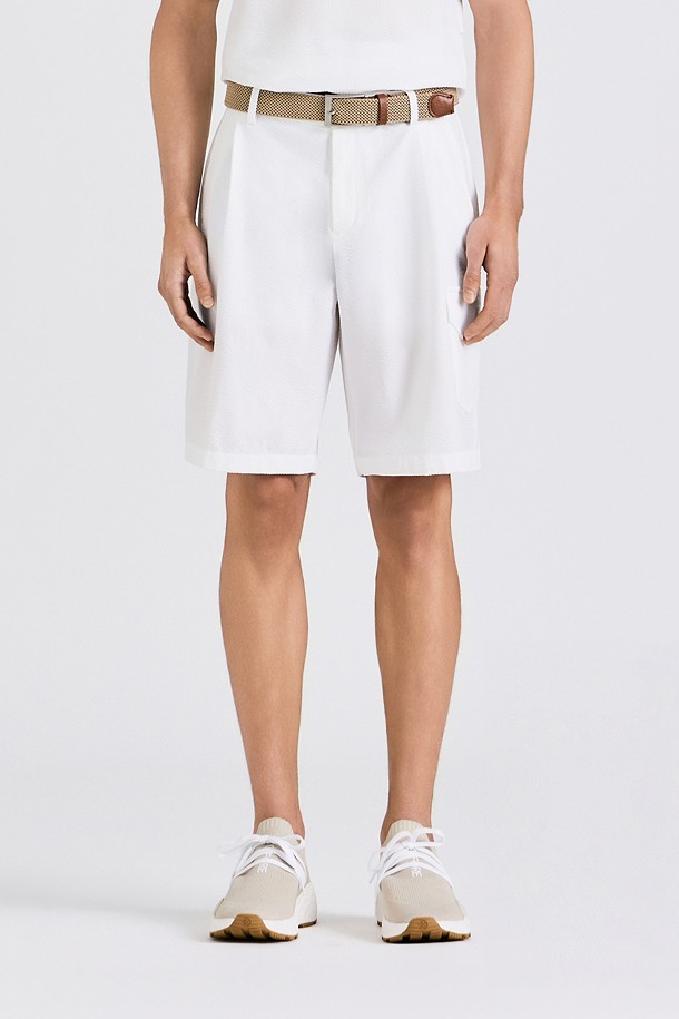 SEERSUCKER SHORTS(MEN)					 					 					_WHITE-a