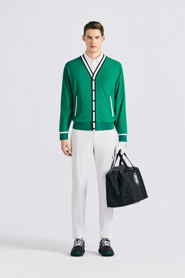 LINED HYBRID CARDIGAN(MEN)_GREEN-a