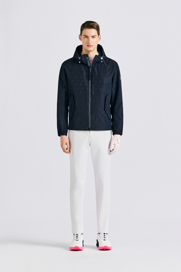 JACQUARD SET-UP HOODED JACKET (MEN)					 					 					_NAVY-a