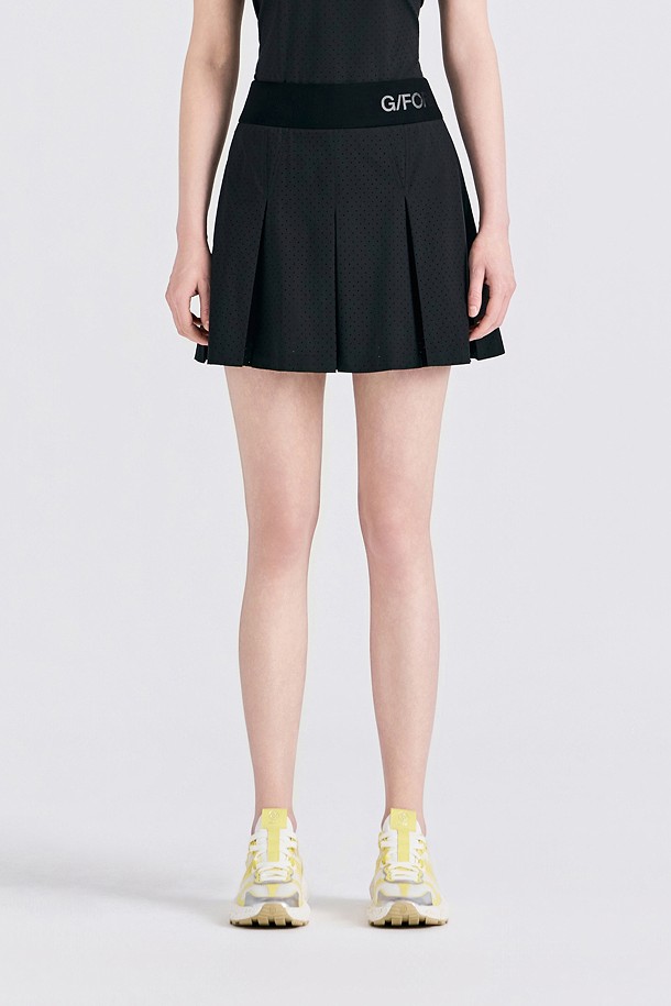 PLEATED SKORT(WOMEN)_BLACK-a
