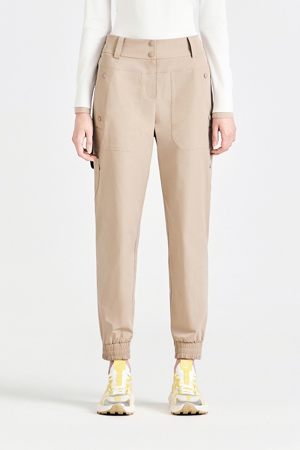 WIDE LEG JOGGER PANT (WOMEN)_BEIGE-a
