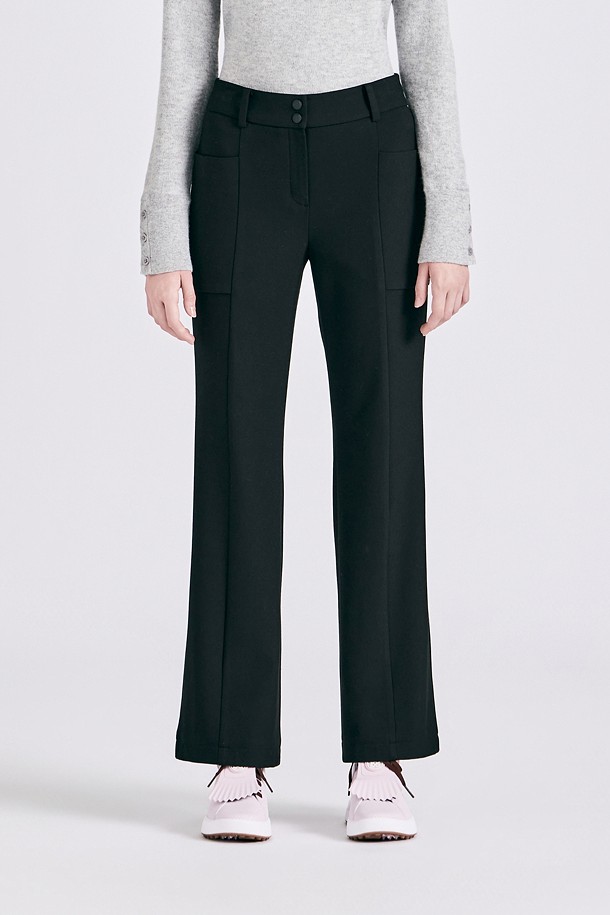 BACK BRUSHED BOOTCUT PANT(WOMEN)					 					 					_BLACK-a