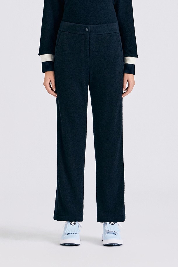 BOUCLÉ WIDE LEG PANT(WOMEN)					 					 					_NAVY-a