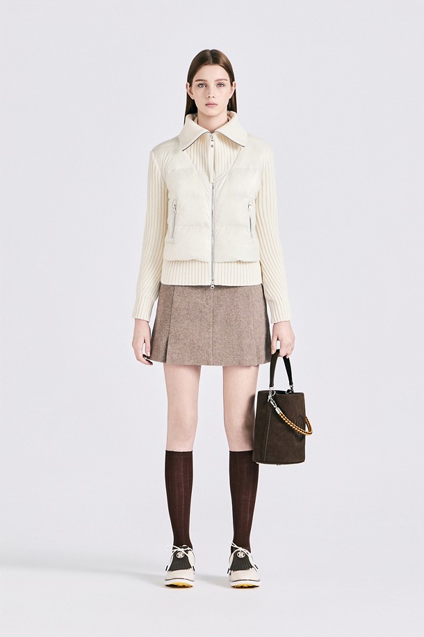 KNIT HYBRID DOWN JACKET(WOMEN)					 					 					_IVORY-a
