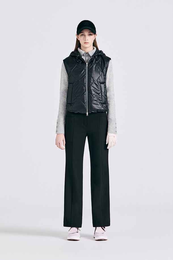 PADDED VEST(WOMEN)					 					 					_BLACK-a
