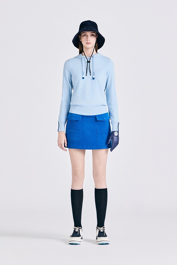 WINDPROOF HOODIE SWEATER(WOMEN)					 					 					_BLUE-a