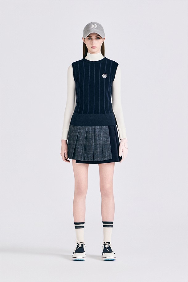 KNIT VEST(WOMEN)_NAVY-a