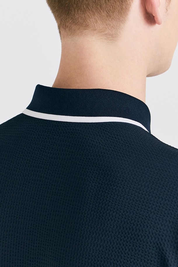 지포어- -JERSEY SEERSUCKER POLO (MEN)					 					 					