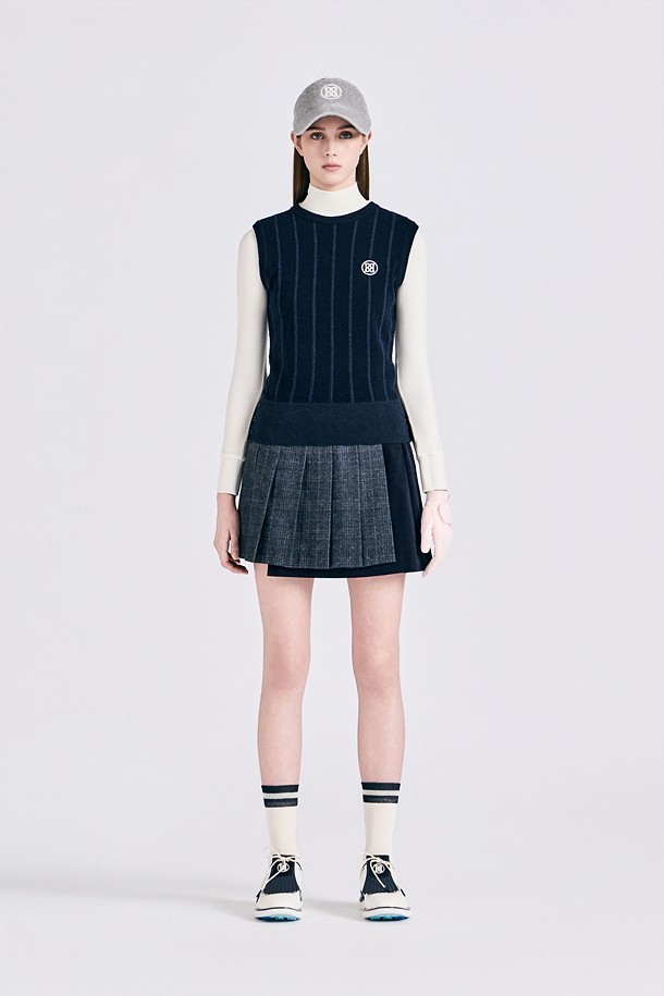 지포어-WOMEN APPAREL-PLAID PLEATED SKORT(WOMEN)					 					 					
