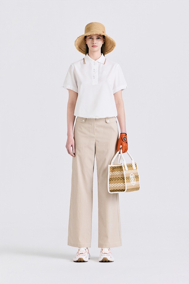 지포어-WOMEN APPAREL-SEERSUCKER WIDE LEG PANT(WOMEN)