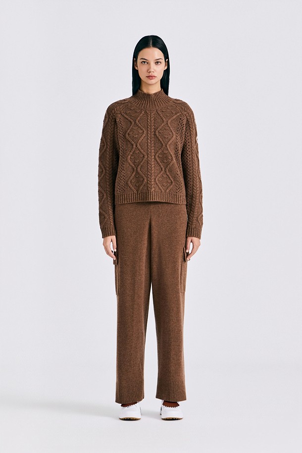 지포어-WOMEN APPAREL-KNIT WIDE LEG PANT(WOMEN)					 					 					