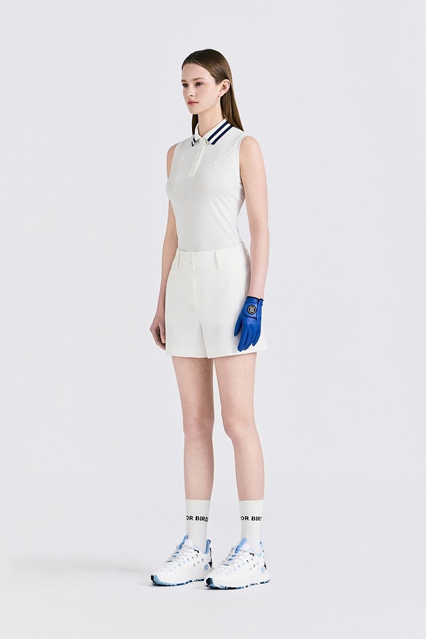 지포어-WOMEN APPAREL-MESH SLEEVELESS SLIM POLO(WOMEN)