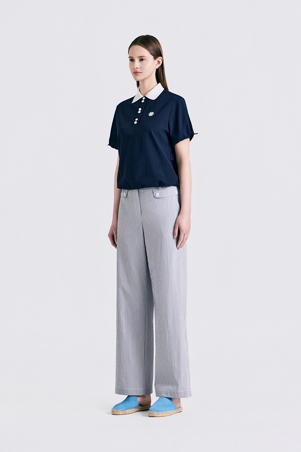 지포어-WOMEN APPAREL-SEERSUCKER POLO(WOMEN)