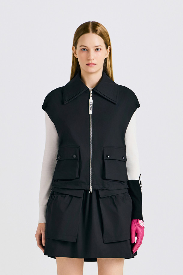 지포어-WOMEN APPAREL-FULL ZIP WOVEN VEST(WOMEN)