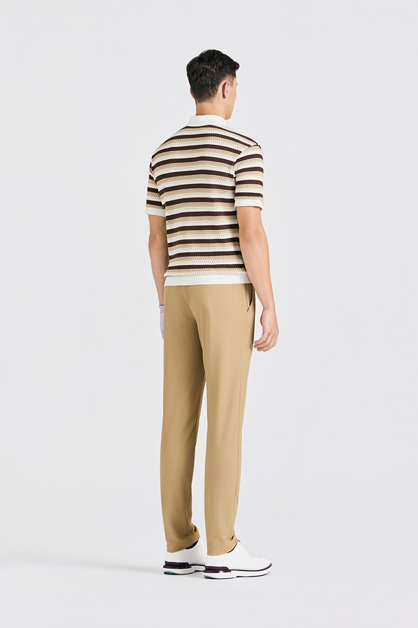 지포어-MEN APPAREL-CROCHET STRIPED POLO(MEN)