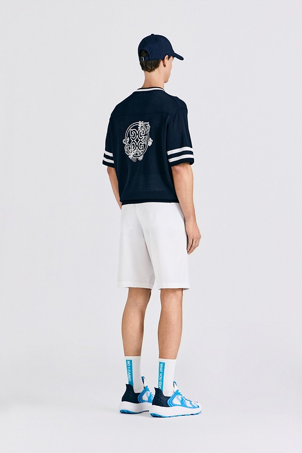 지포어-MEN APPAREL-CROCHET V-NECK KNIT(MEN)					 					 					