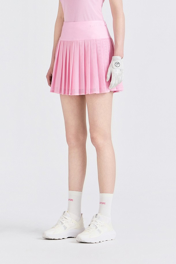 지포어-WOMEN APPAREL-MESH PLEATED SKORT(WOMEN)