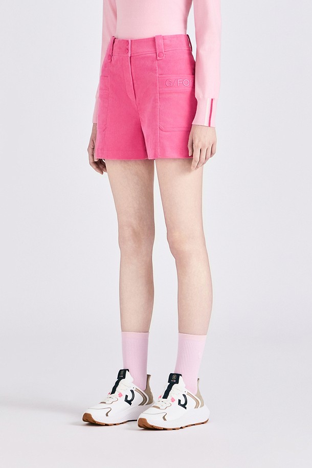 지포어-WOMEN APPAREL-CORDUROY SHORT(WOMEN)					 					 					