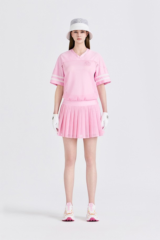 지포어-WOMEN APPAREL-OVERFIT MESH T-SHIRT(WOMEN)